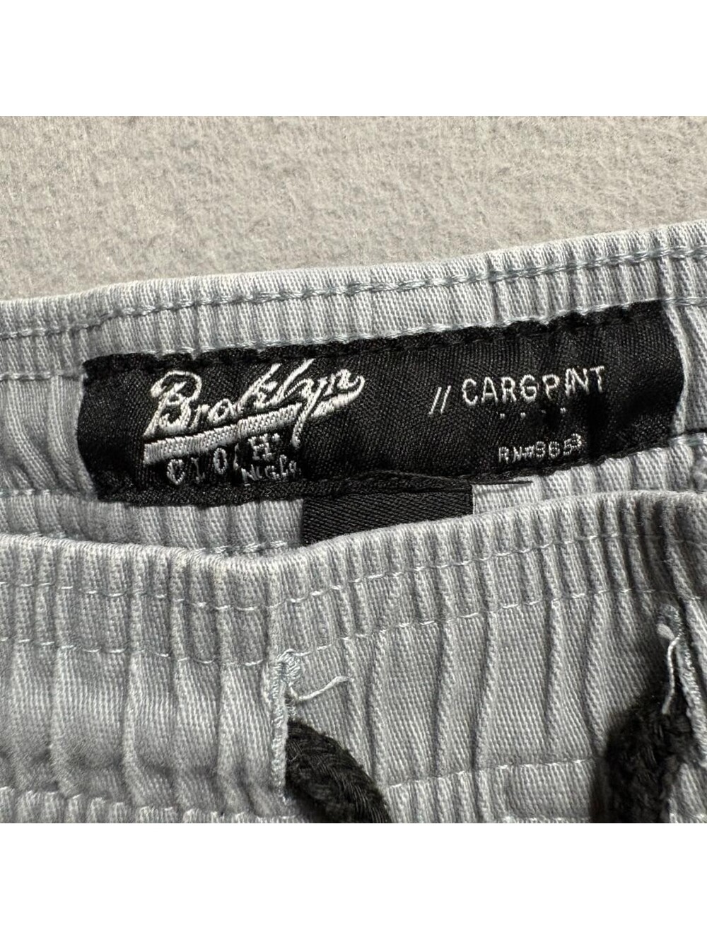 Brooklyn Cloth Cargo Pants Womens Small Gray Cotton Blend Drawstring Elastic - Picture 3 of 11